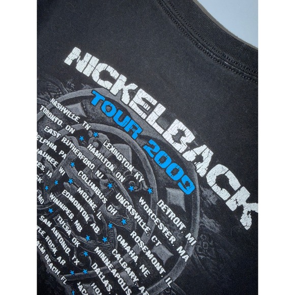 Nickelback Dark Horse Tour 2009 Band T Shirt Black Anvil Size Medium - Picture 7 of 9